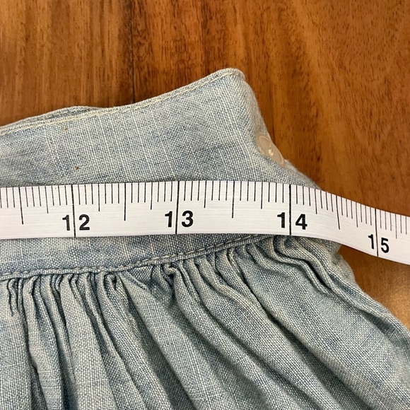 Denim & Supply Ralph Lauren Chambray Mini Skater Skirt Embroidered Blue NWT. - Picture 9 of 13
